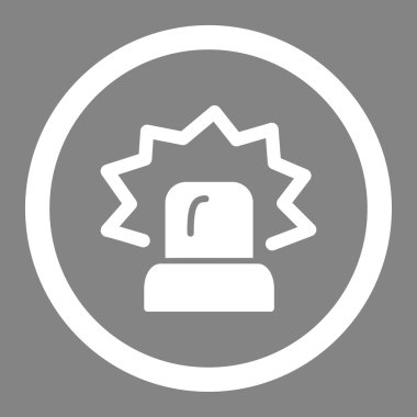 Alarm yuvarlak vektör simgesi