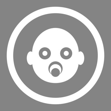 Bebek kafa daire içinde vektör simgesi