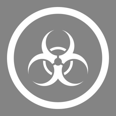 Biyolojik tehlike sembolü yuvarlak vektör simgesi