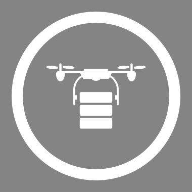 Cargo Nanocopter Circled Vector Icon
