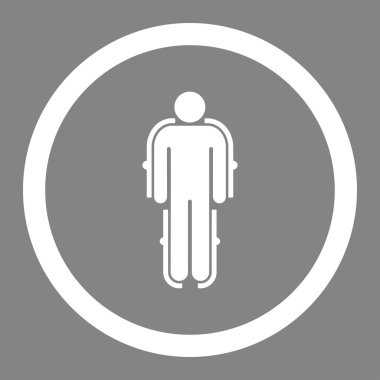 Dış iskelet yuvarlak vektör simgesi