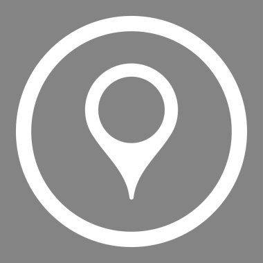 Harita işaretleyici yuvarlak vektör simgesi