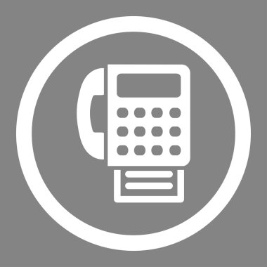 Daire içinde vektör simge Faks