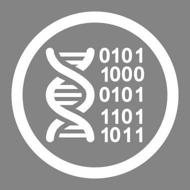 Genom kodu yuvarlak vektör simgesi