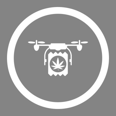 Pharmaceutical Aircraft Shipment Rounded Vector Icon