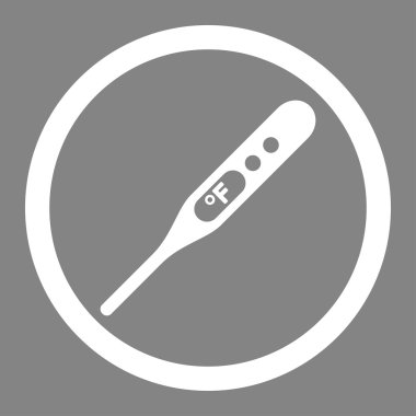 Fahrenheit termometre yuvarlak vektör simgesi