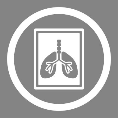 Akciğer röntgeni fotoğraf yuvarlak vektör simgesi