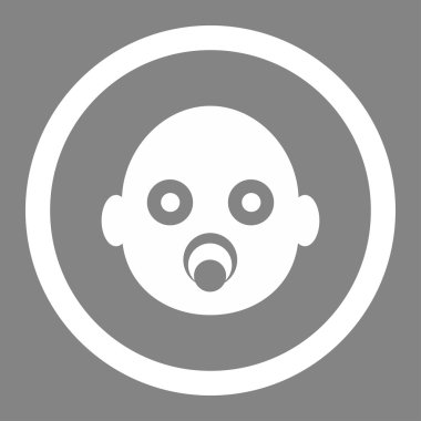 Bebek kafa yuvarlak vektör simgesi