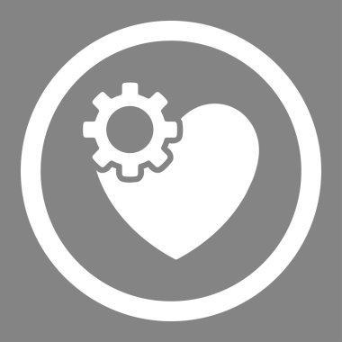 Kalp ameliyatı daire içinde vektör simgesi