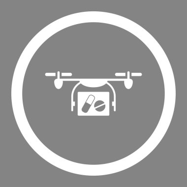 Medical Airdrone Circled Vector Icon
