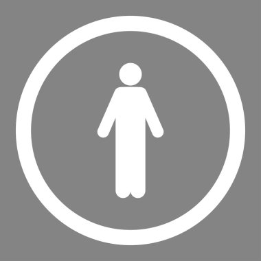 Adam yuvarlak vektör simgesi