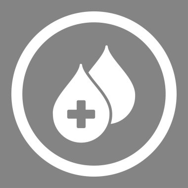 Medical Drops Circled Vector Icon