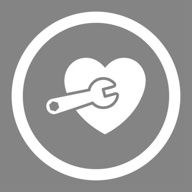 Kalp ameliyatı daire içinde vektör simgesi