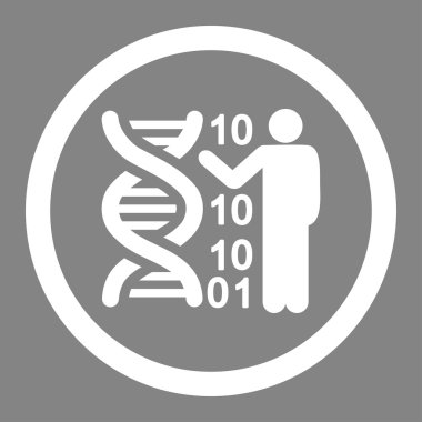 DNA kodu rapor vektör simgesi daire