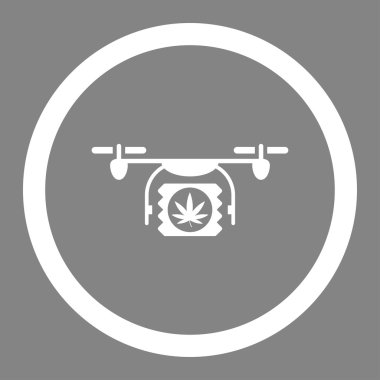 Pharmaceutical Copter Shipment Circled Vector Icon