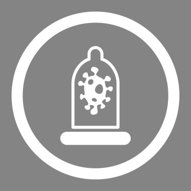 Enfeksiyon koruma yuvarlak vektör simgesi