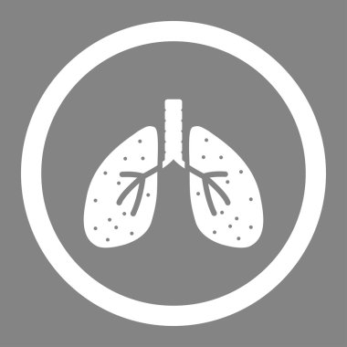 Akciğerler yuvarlak vektör simgesi