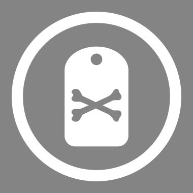 Ölümlü etiketi daire içinde vektör simgesi