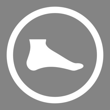 Ayak daire içinde vektör simgesi