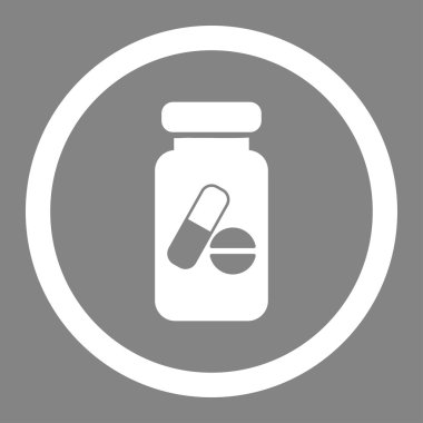 Medicine Jar Circled Vector Icon