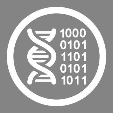 Genetik kod yuvarlak vektör simgesi