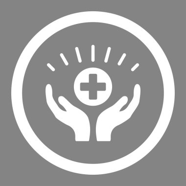 Tıbbi bakım yuvarlak vektör simgesi