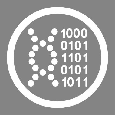 DNA kodu yuvarlak vektör simgesi