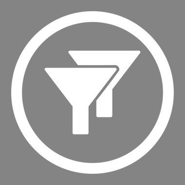 Filtreler daire içinde vektör simgesi