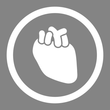 Kalp daire içinde vektör simgesi