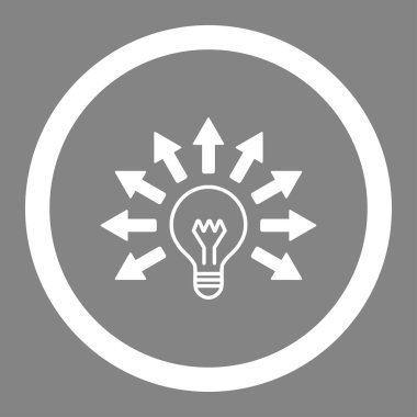 Elektrik ışığı yuvarlak vektör simgesi