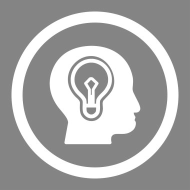 Fikir yuvarlak vektör simgesi