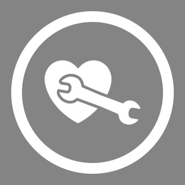 Kalp tedavisi yuvarlak vektör simgesi