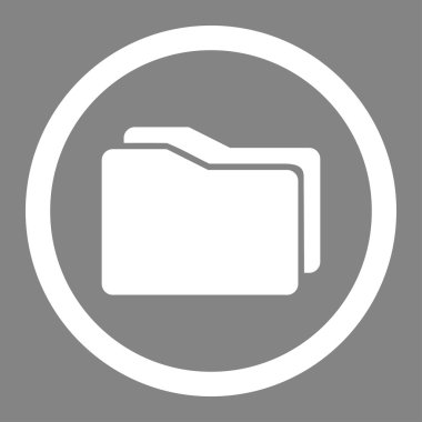 Klasörleri yuvarlak vektör simgesi