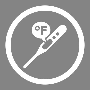 Fahrenheit sıcaklık yuvarlak vektör simgesi