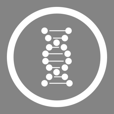DNA sarmal yuvarlak vektör simgesi