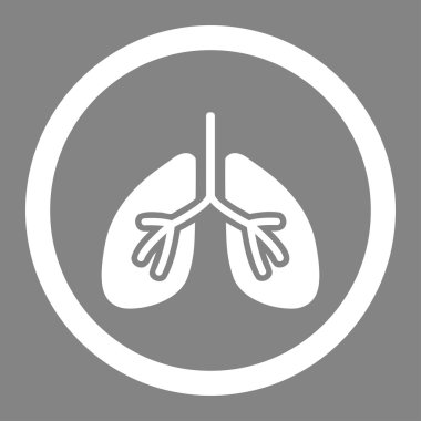 Akciğerler daire içinde vektör simgesi