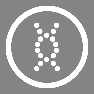 DNA sarmalı daire içinde vektör simgesi