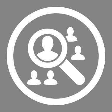 Hastalar yuvarlak vektör simge keşfetmek