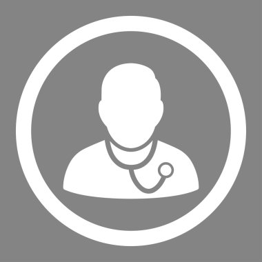 Doktor daire içinde vektör simgesi