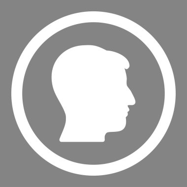 Erkek baş vektör simge yuvarlak