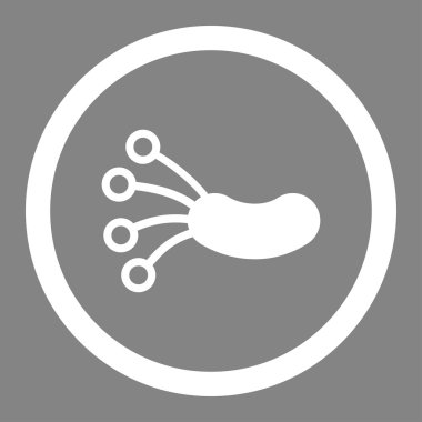 Enfeksiyon mikrop yuvarlak vektör simgesi