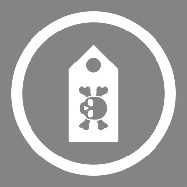 Ölüm etiket daire içinde vektör simgesi