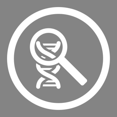 DNA yuvarlak vektör simge keşfetmek