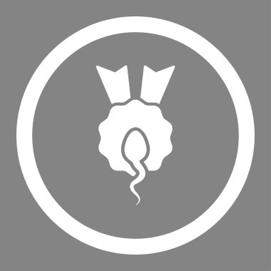 Sperm kazanan yuvarlak vektör simgesi