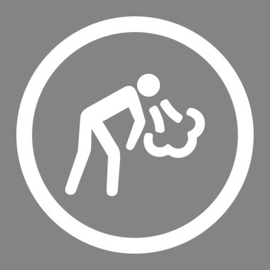 Yuvarlak vektör simge kusma