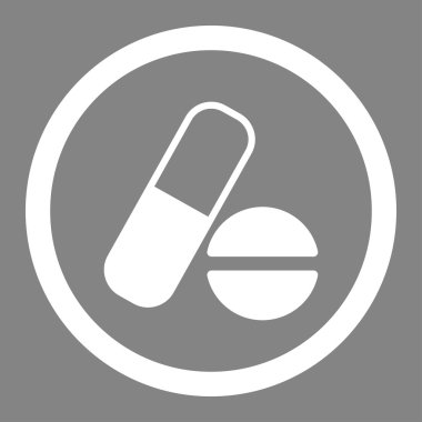 İlaç yuvarlak vektör simgesi