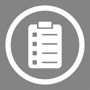 Defteri sayfası daire içinde vektör simgesi