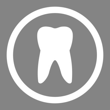 Diş yuvarlak vektör simgesi
