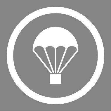 Paraşüt daire içinde vektör simgesi