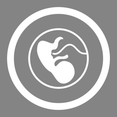 Gebelik yuvarlak vektör simgesi